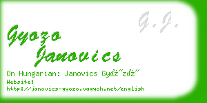 gyozo janovics business card